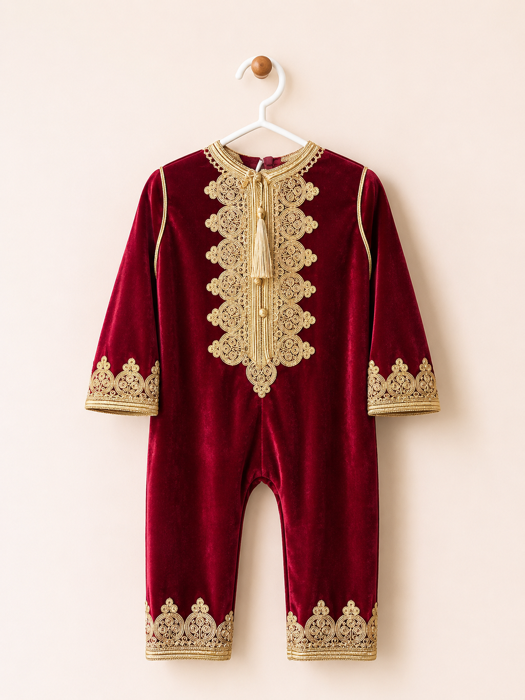 Grenouillères Caftan Rouge Velours.