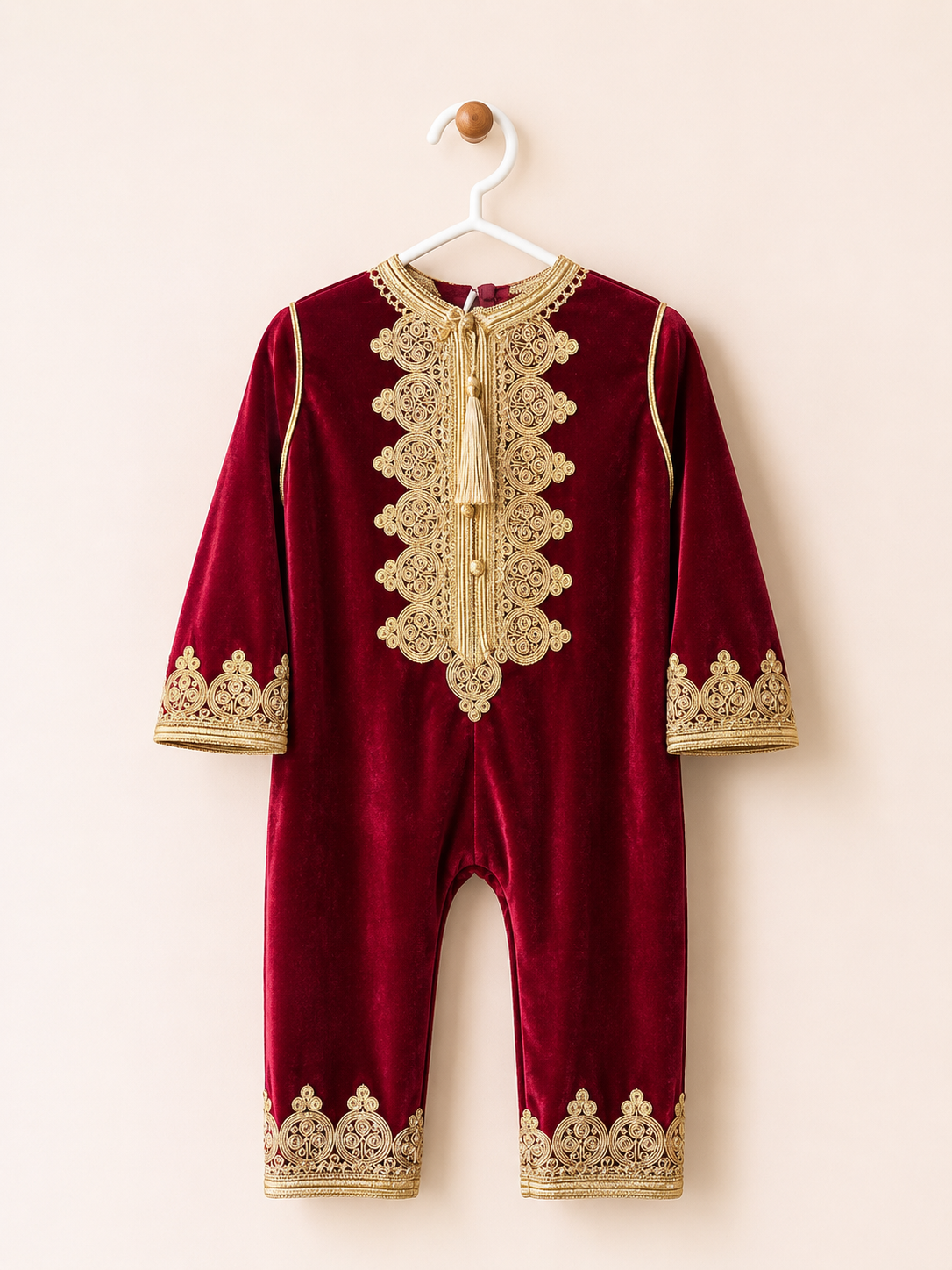 Grenouillères Caftan Rouge Velours.