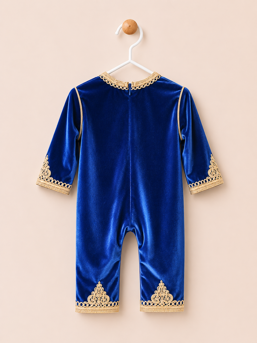 Grenouillères Caftan Bleu Roi Velours.