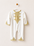 Grenouillère Caftan blanche en velours.