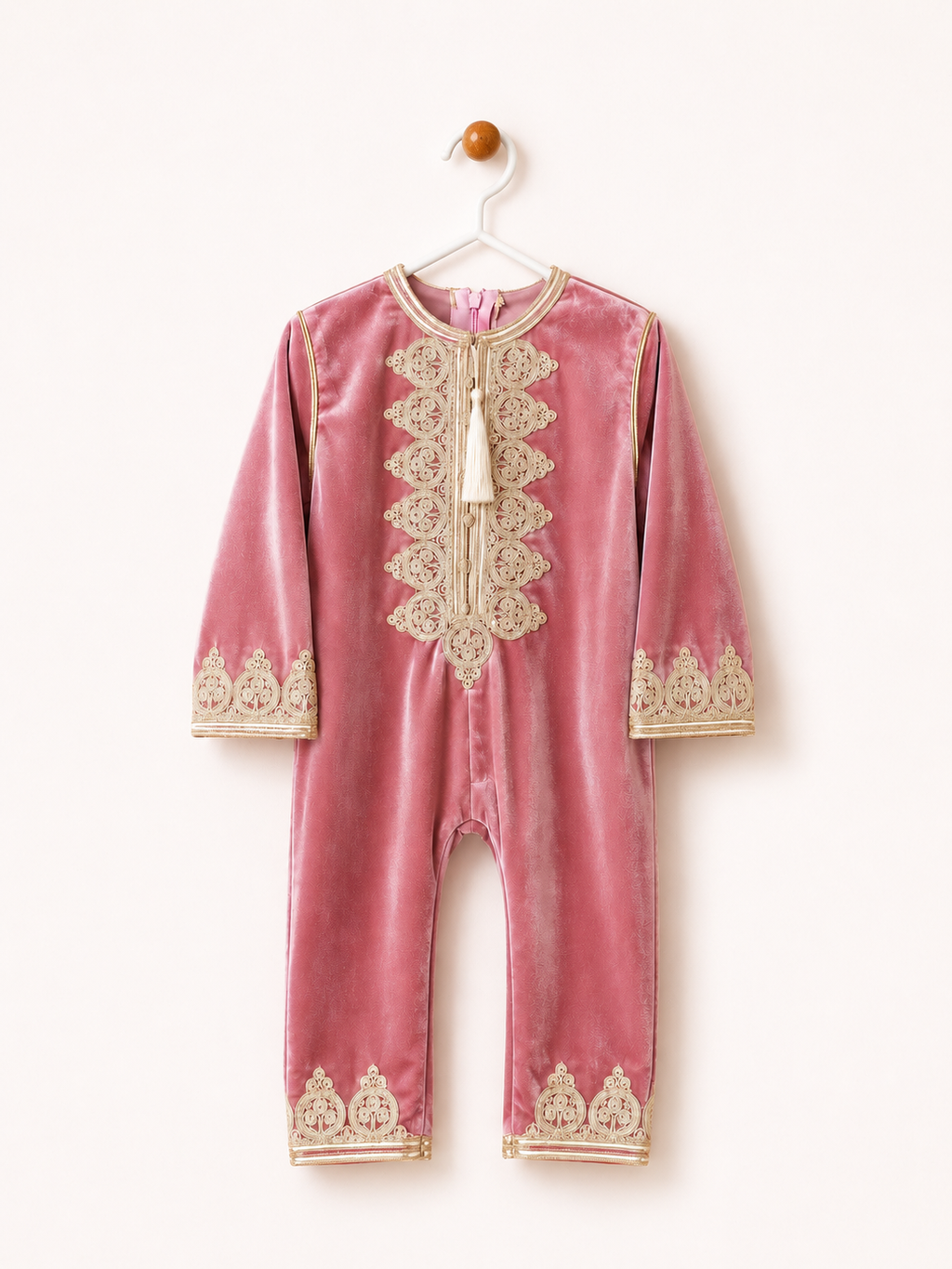 Grenouillère Caftan Rose Velours.