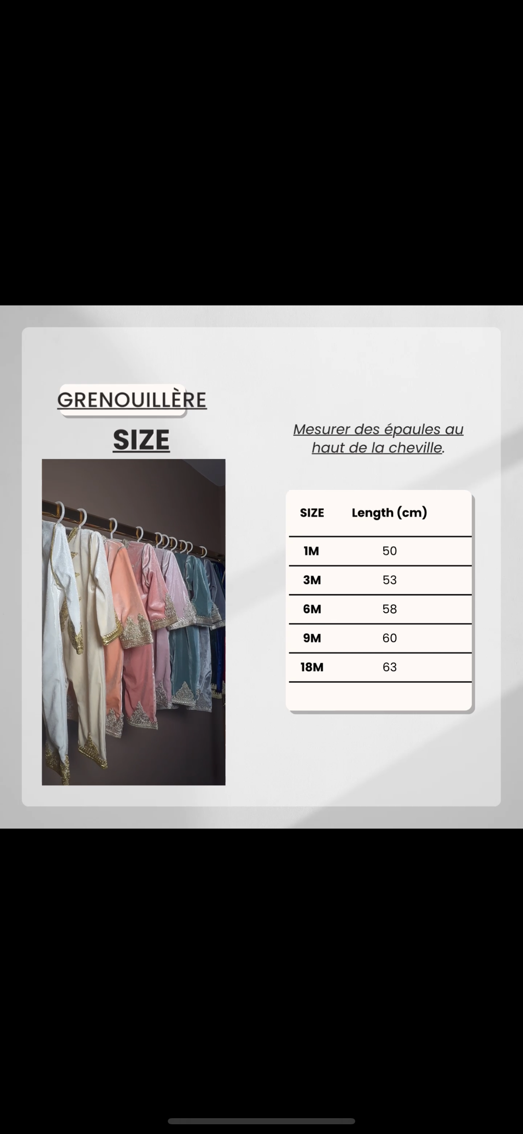 Grenouillère Caftan grise en velours.